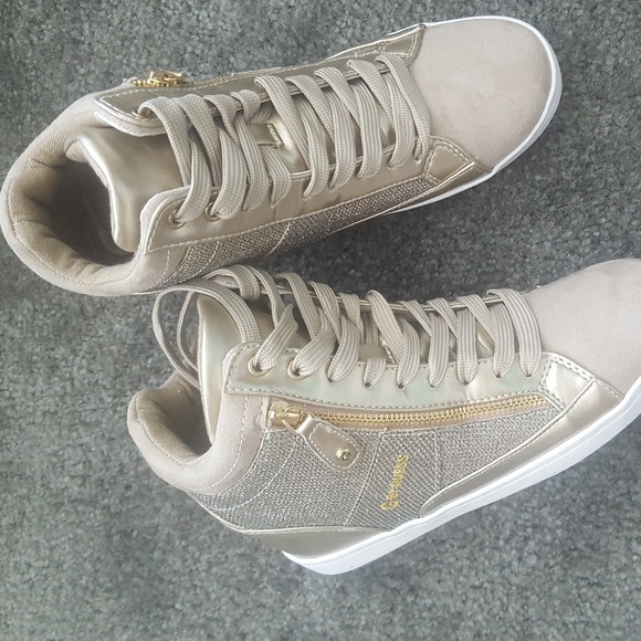 guess hidden wedge sneakers